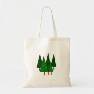Green Whimsical Trees Tote Bag