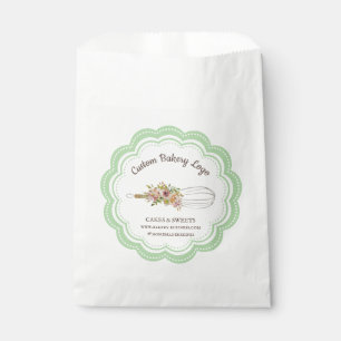 Green Whisk Flower Boutique Bakery Patisserie Favour Bag