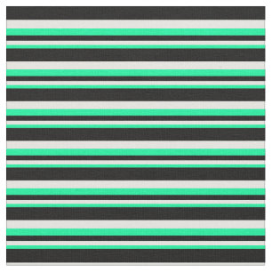 Green, White, and Black Coloured Pattern Fabric