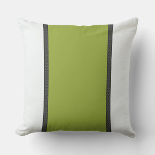 Green, White and Grey Throw Pillow