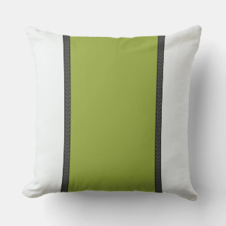 Green, White and Grey Throw Pillow