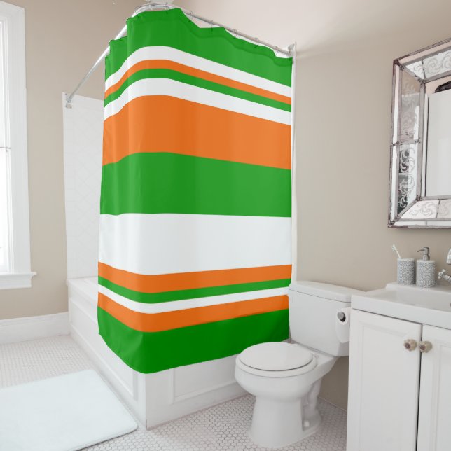 Green, White and Orange Stripes (In Situ)