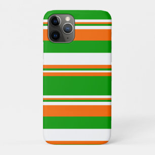 Green, White and Orange Stripes iPhone 11 Pro Case