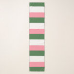 Green, White and Pink Stripes Scarf<br><div class="desc">Green, White and Pink Stripes chiffon scarf.
Cute accessory for sorority events.
By celeste@khoncepts.com
#pinkwhiteandgreen</div>