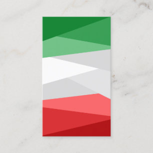 Green White and Red Colour Stacks Business Card