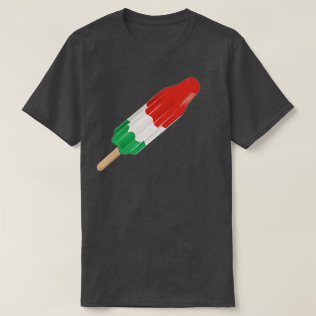 Green White and Red Rocket Popsicle T-Shirt (Design Front)