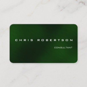 Green White Attractive Charming Business Card