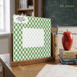 Green, White, Beige Chequered  Return Address Envelope