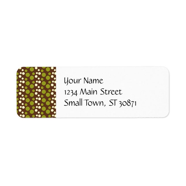 Green White Brown Polka Dots Pattern (Front)