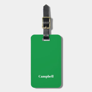 Green white business sharp acrylic luggage tag