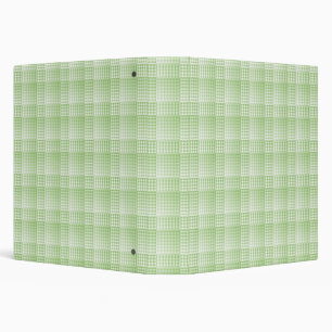 Green White Chequered Abstract Pattern Binder