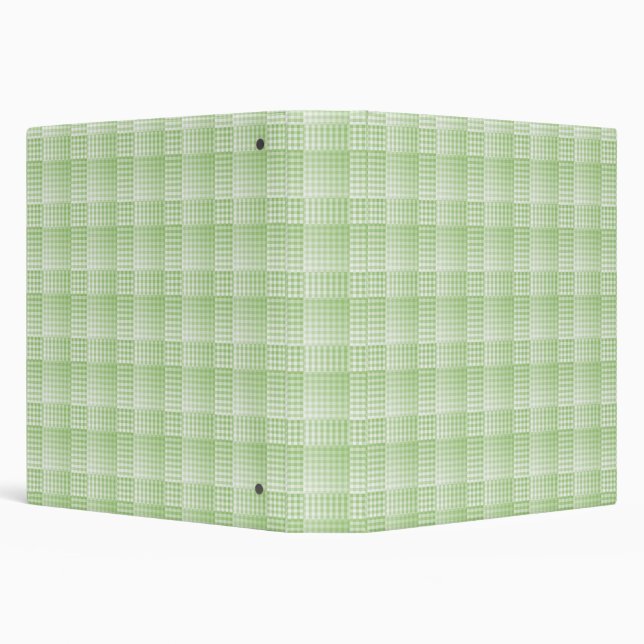 Green White Chequered Abstract Pattern Binder (Background)