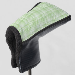 Green White Chequered Abstract Pattern Golf Head Cover