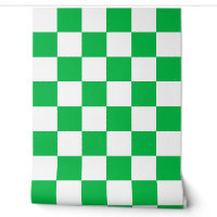 Green White Chequered Check Wall Decor