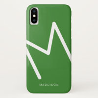 Green White Diagonal Simple Personalized