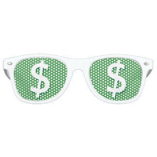 Green & White Dollar Sign Party Shades