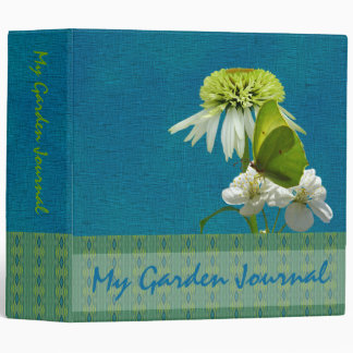 Green & White Flower Bouquet Earth Day Binder