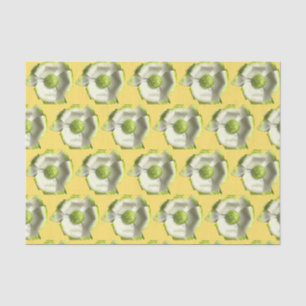 Green White Flower Floral Jewellery Summer Birthda Tissue Paper