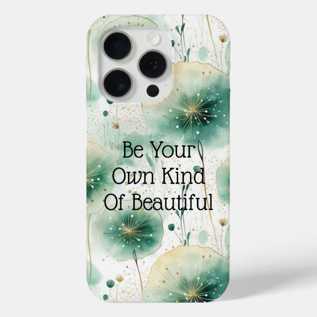 Green White Flowers Case-Mate iPhone Case (Back)