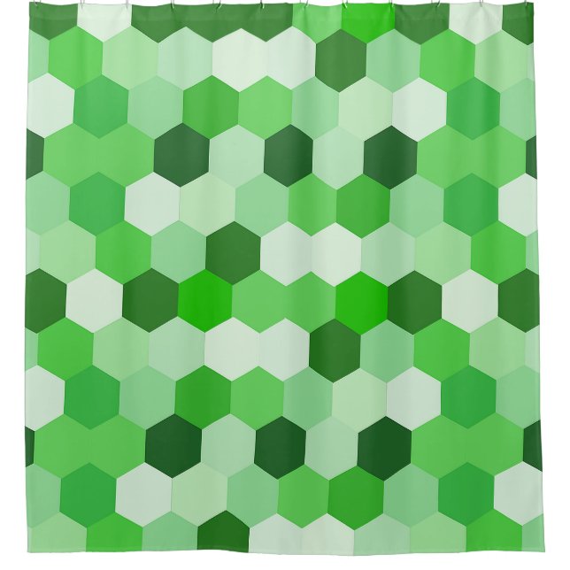 Green White Geometric Hexagon  (Front)