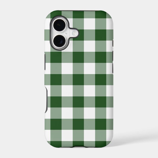 Green White Gingham Check Pattern (Back)