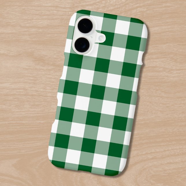 Green White Gingham Check Pattern (Green White Gingham Check Pattern Case-Mate iPhone Case in situ)