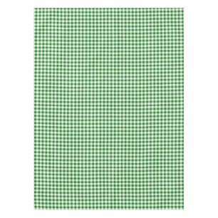 Green White Gingham Chequered Plaid Pattern Tablecloth