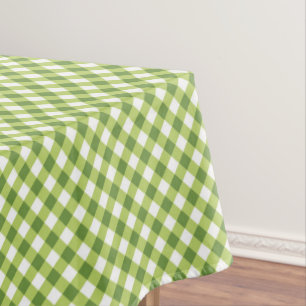 Green White Gingham  Tablecloth