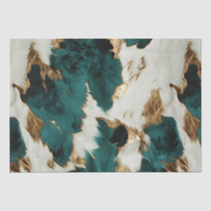 Green White Gold Leopard Tissue Paper