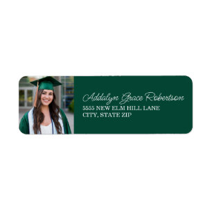 Green White Graduation Cap Class of 2025
