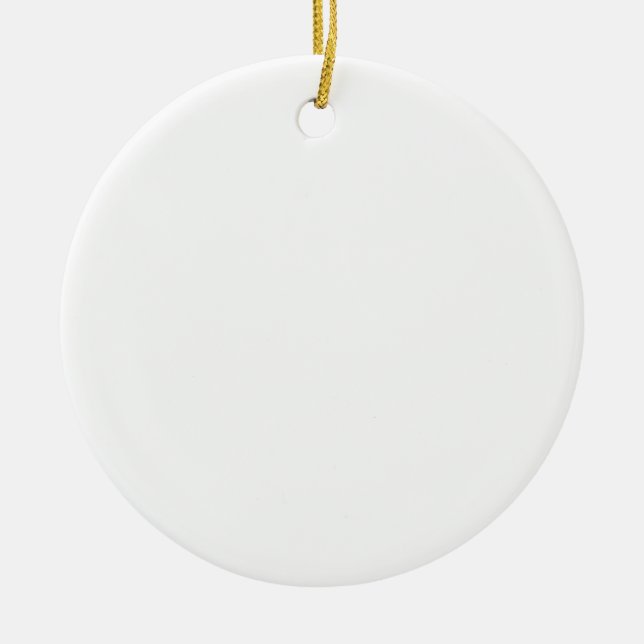 Green White,Harp,Merino, Ceramic Ornament (Front)
