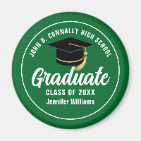 Green White High School Graduate Custom Graduation