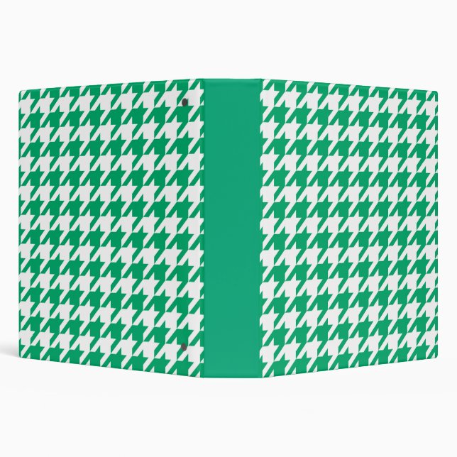 Green White Houndstooth Check Binder (Background)