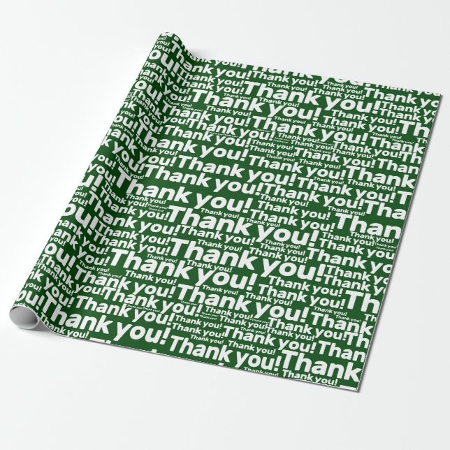 Green & White Lawn Care Service - Thank you! -  Wrapping Paper (Unrolled)