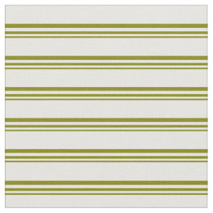 Green & White Lined Pattern Fabric