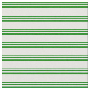 Green & White Lines Fabric