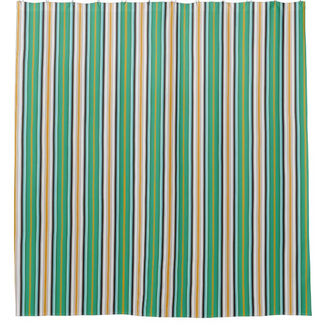 Green White Orange Striped Pattern (Front)