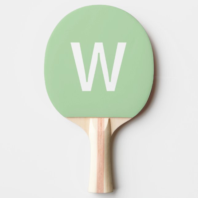 Green & white Personalized Ping Pong Ball Paddle (Front)