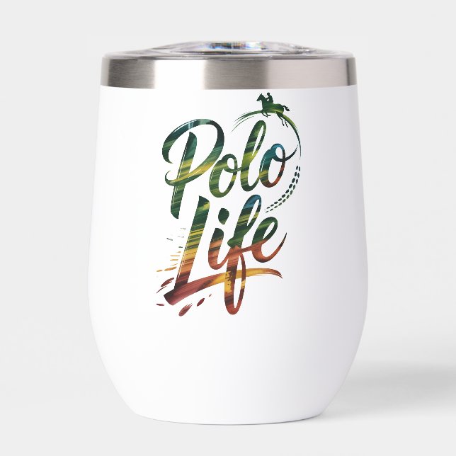 Green White Polo Life Typography (Front)