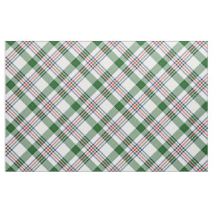 Green White Red Blue Cool Lumberjack Plaid Pattern Fabric
