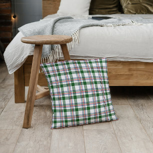 Green White Red Blue Cool Lumberjack Plaid Pattern Throw Pillow