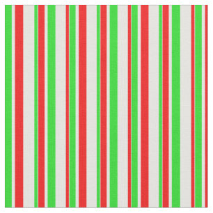 Green, White, Red Colored Christmas-Inspired Fabric