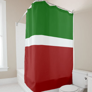 Green White Red Colour Block Style Design 