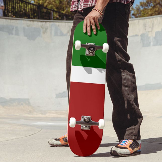 Green White Red Colour Block Style Design  Skateboard (Creator Uploaded)