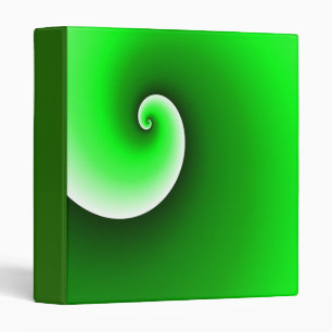 Green White Spiral Gradient Binder