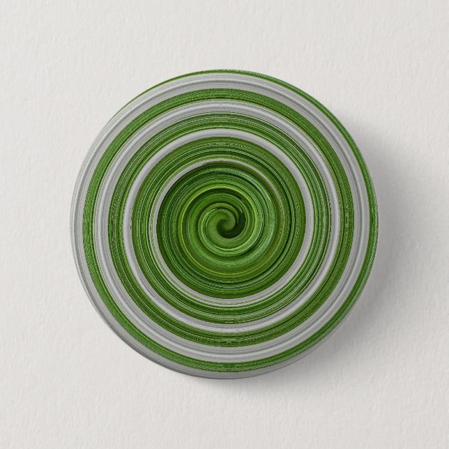 Green-white spiralpattern 2 inch round button (Front)