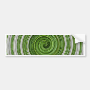 Green-white spiralpattern bumper sticker