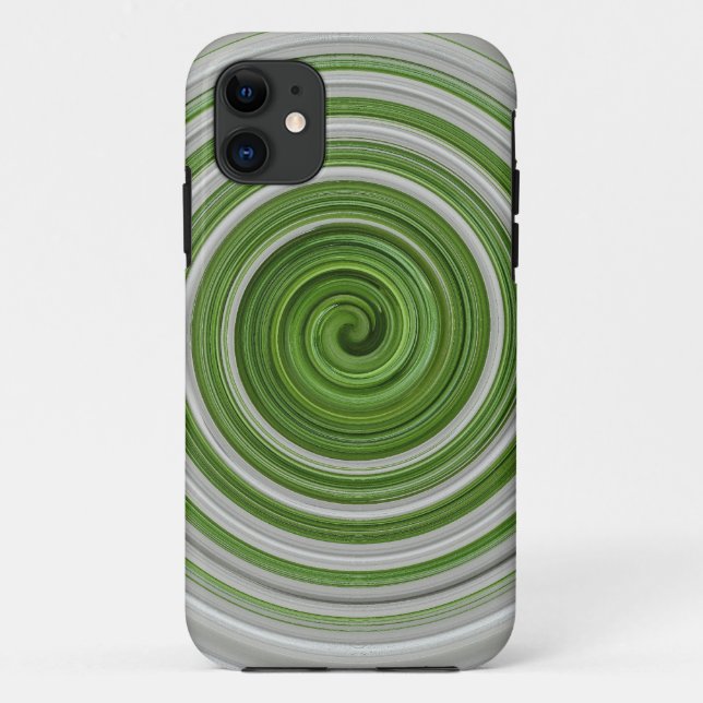 Green-white spiralpattern Case-Mate iPhone case (Back)
