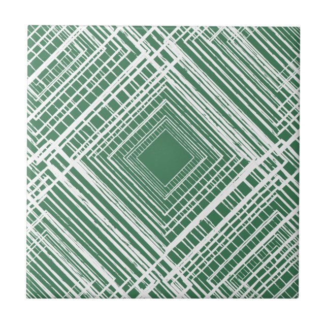 green white square geometric pattern tile (Front)