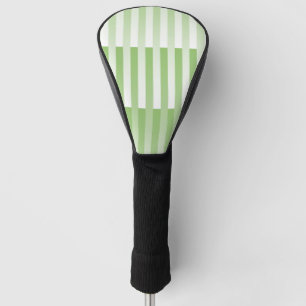 Green White Striped Pattern Golf Head Cover